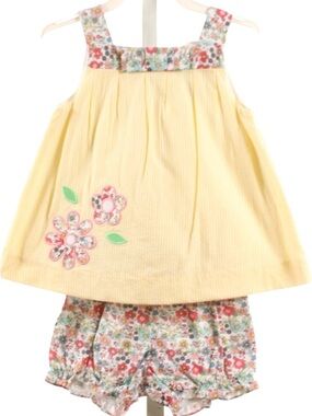 Florence Eiseman Yellow And Floral Appliqué Set NWT 24M